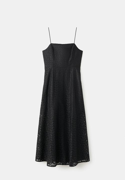 MANGO - Dress honey - black