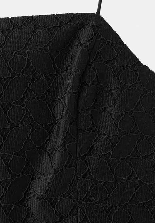 MANGO - Dress honey - black