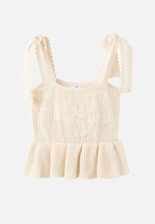 MANGO - Top amelie - light beige