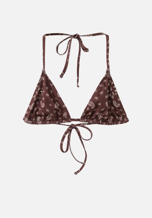 MANGO - Bikini top siena- brown