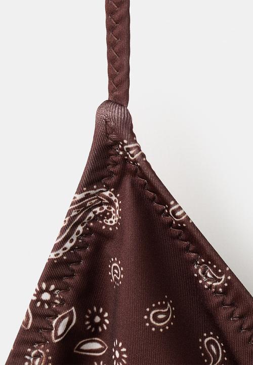 MANGO - Bikini top siena- brown