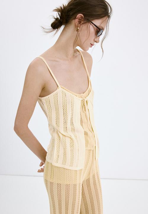 MANGO - Top lolai - light/pastel yellow