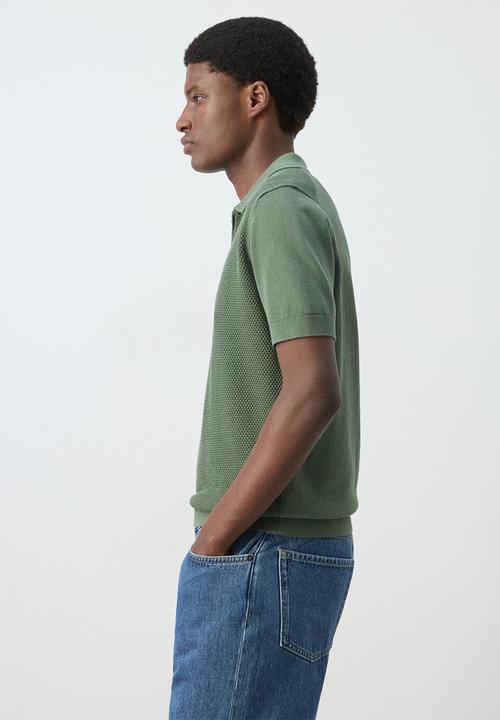 MANGO - Poloshirt Canario - Green