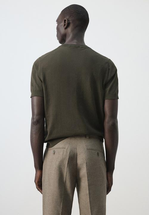 MANGO - T-Shirt Arraona -Dark Green