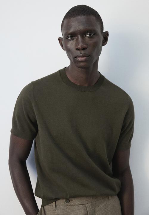 MANGO - T-Shirt Arraona -Dark Green