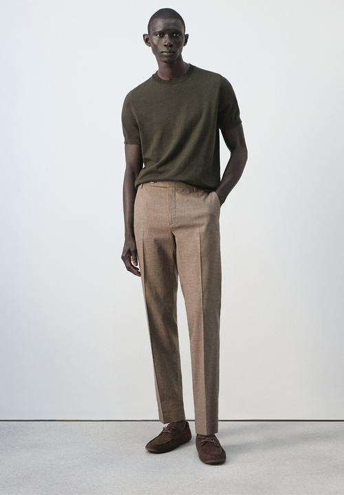 MANGO - T-Shirt Arraona -Dark Green
