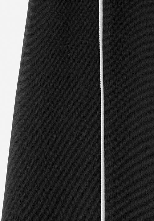 MANGO - Trousers pipin- black