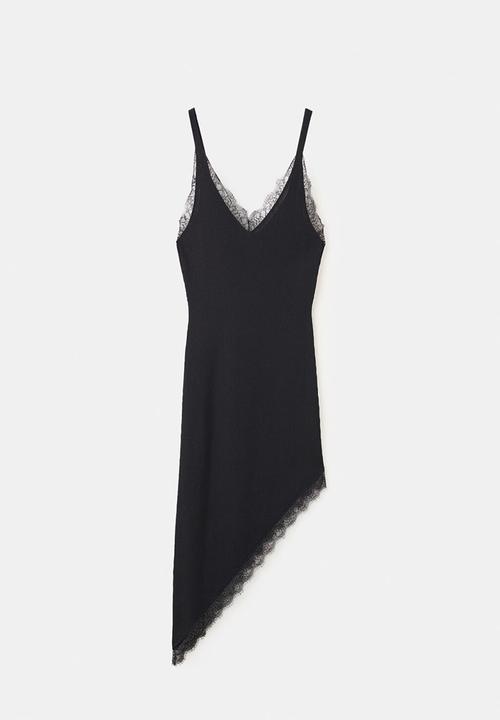 MANGO - Dress curcuma - black