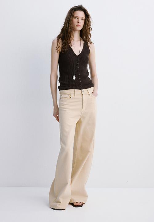 MANGO - Vest jazmin - dark brown