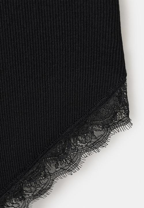 MANGO - Dress curcuma - black