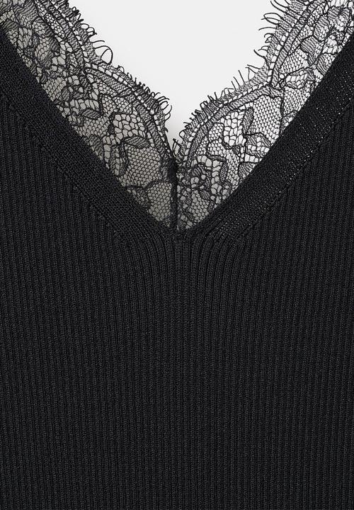MANGO - Dress curcuma - black
