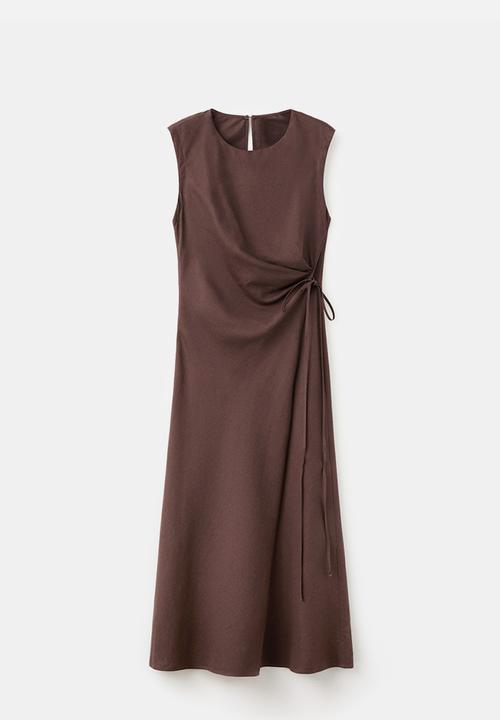 MANGO - Dress penny2 - dark brown