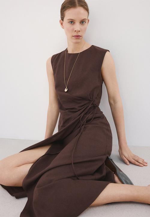 MANGO - Dress penny2 - dark brown