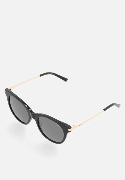 POLO - Cat Eye Shape Sunglasses 56 mm - Shiny Black