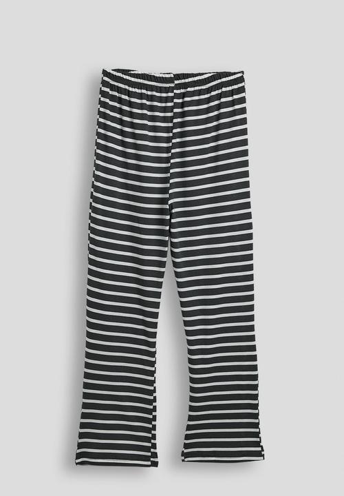 Pop Candy - Dino graphic pj set - black/charcoal stripe