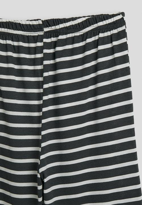 Pop Candy - Dino graphic pj set - black/charcoal stripe