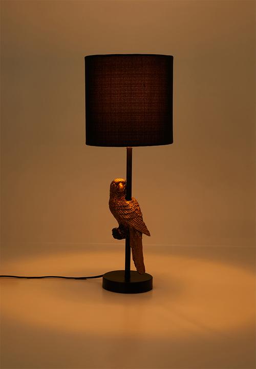 Sixth Floor - Parrot table lamp with shade - black
