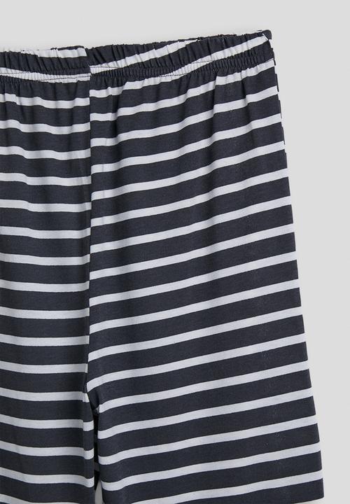 Pop Candy - Pj set - black/charcoal stripe