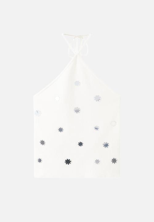 MANGO - Top espeji - white