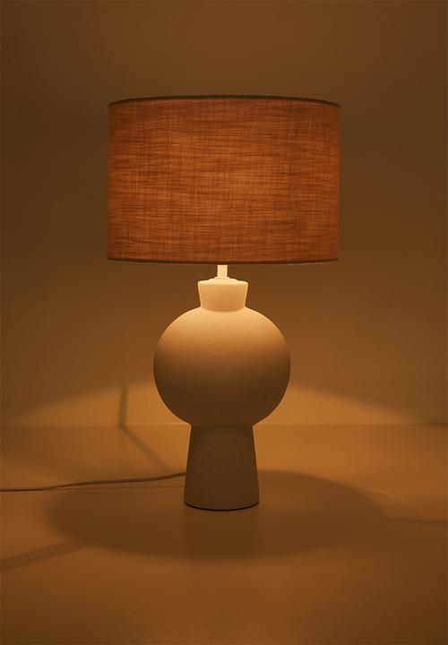 Sixth Floor - Samas table lamp with shade - white
