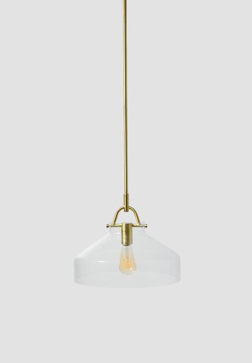 Sixth Floor - Caspian glass pendant large - gold