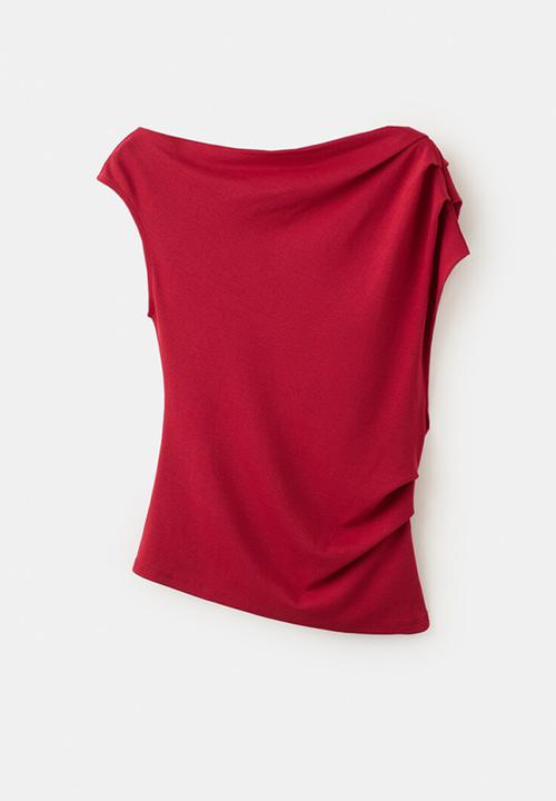 MANGO - T-shirt juline - red