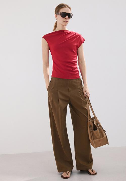 MANGO - T-shirt juline - red