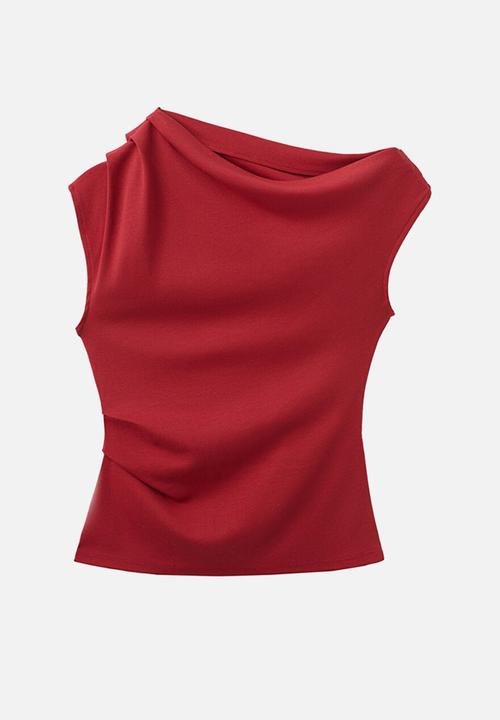 MANGO - T-shirt juline - red