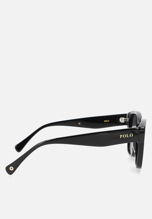 POLO - Cat Eye Shape Sunglasses 55 mm - Shiny Black
