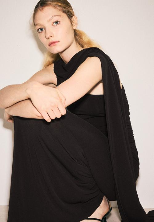 MANGO - Dress cape - brown