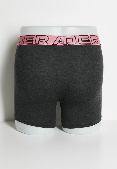 Under Armour - UA Performance Cotton 6" 3-Pack Boxerjock® - Black / Ass 