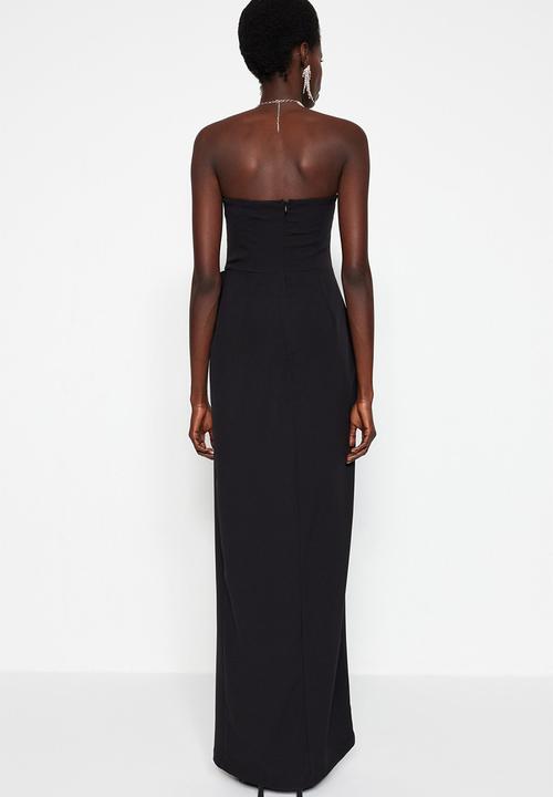 Trendyol - Woven Long Stylish Evening Dress, Night Graduation Dress - Black