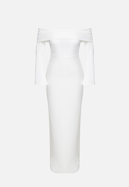 Trendyol - Bodycon  Knitted Maxi Stylish Evening Dress Night  - White