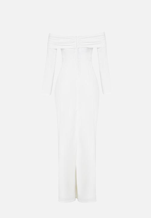 Trendyol - Bodycon  Knitted Maxi Stylish Evening Dress Night  - White