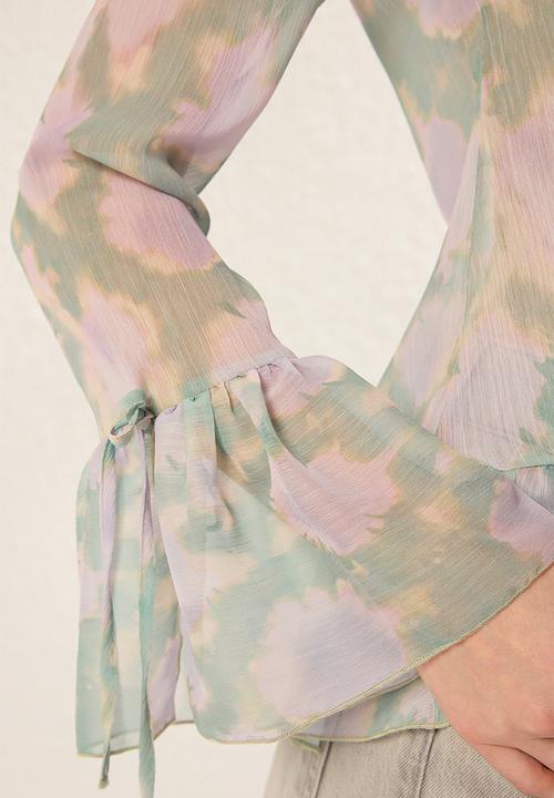 Trendyol - Ruffle Detailed Tie-Up Shirt - multi