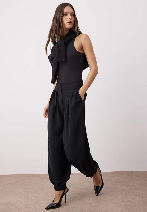 Trendyol - Baggy Harem Trousers - Black