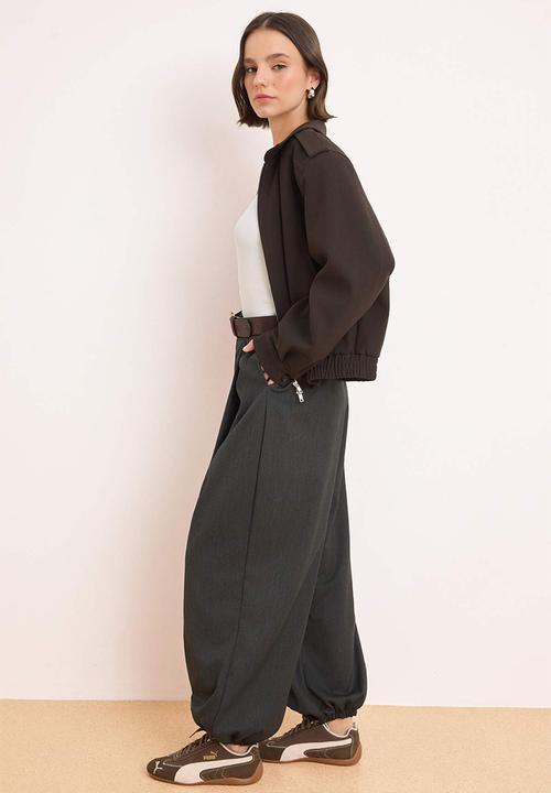 Trendyol - Classic Trousers - Anthracite