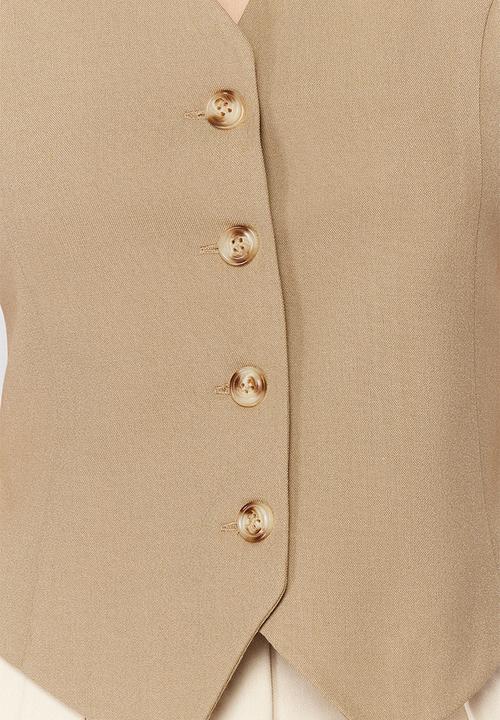 Trendyol - Premium Regular Mold Woven Vest - Mink