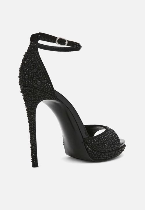 Steve Madden - Wiley heel - black rhinestones