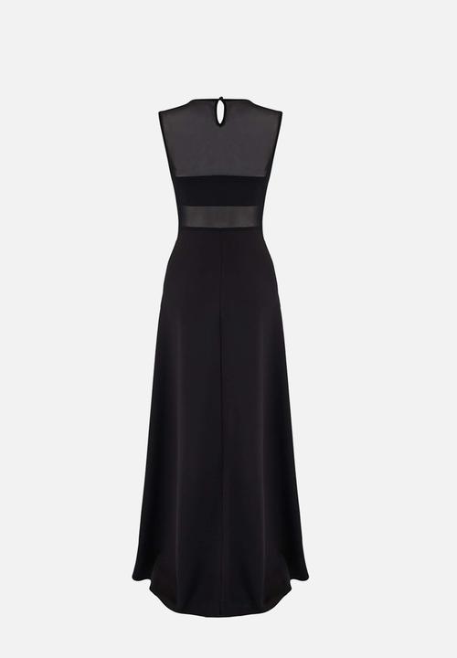 Trendyol - Transparent Detailed Maxi Evening Dress - Black