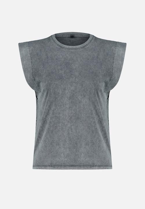 Trendyol - Basic Crew Neck Knitted T-Shirt - Anthracite