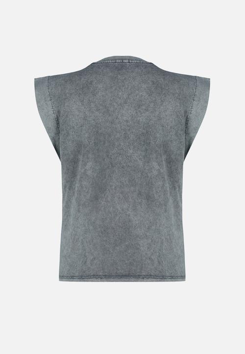 Trendyol - Basic Crew Neck Knitted T-Shirt - Anthracite