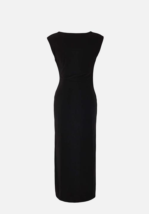 Trendyol - A-Line Sleeveless Stretchy Knitted Dress - Black