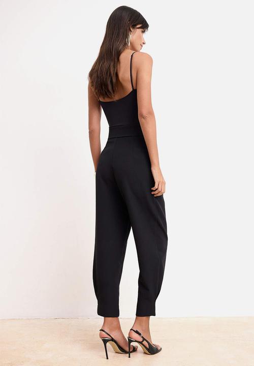 Trendyol - High Waist Corset Detail Trousers - Black