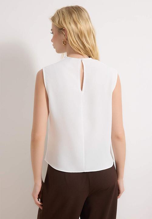 Trendyol - Woven Crepe Blouse - White