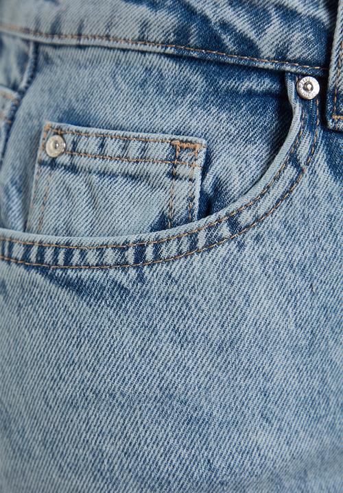 Trendyol - High Waist Wide Leg Jeans - Light Blue