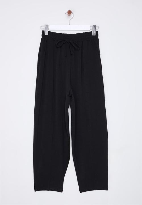 Trendyol - Elastic Waist Harem Pants - Black