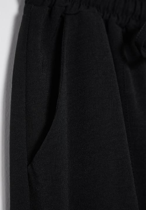 Trendyol - Elastic Waist Harem Pants - Black
