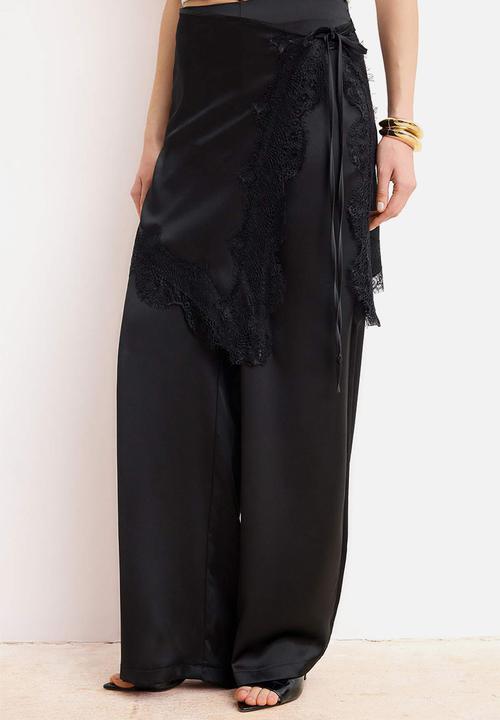 Trendyol - Satin Trousers - Black