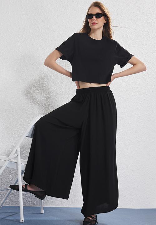 Trendyol - Elastic Waist Harem Pants - Black